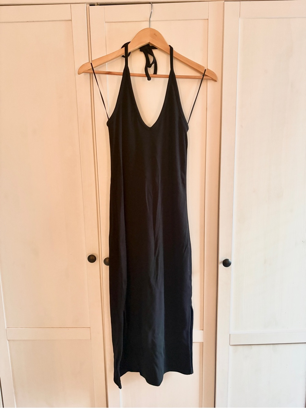 Old Navy Black Halter Midi Dress